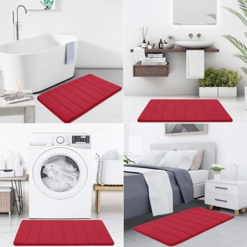 Buganda Memory Foam Bath Mat 34 x 20, Ultra Soft Absorbent Bathroom Rugs