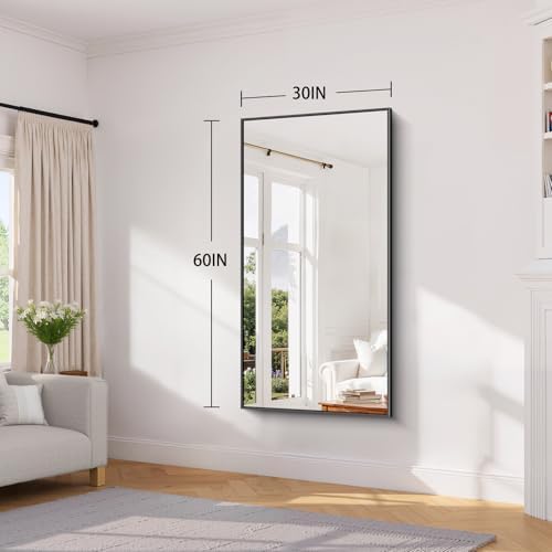 Koonmi Black Bathroom Mirror for Over Sink,Metal Framed 30"x60" Wall Mirror