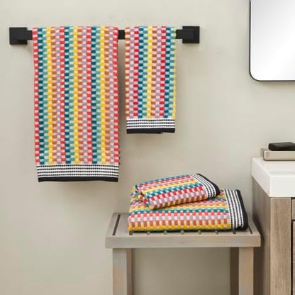 SKL Home Mid-Century Bath Towel, Premium 100% Cotton, Multi