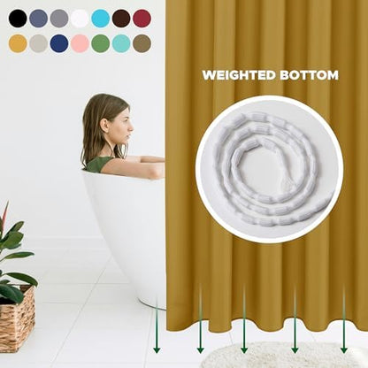 Fabric Shower Curtain Liner 72x72 Inch-Gold Standard Size Shower Liners