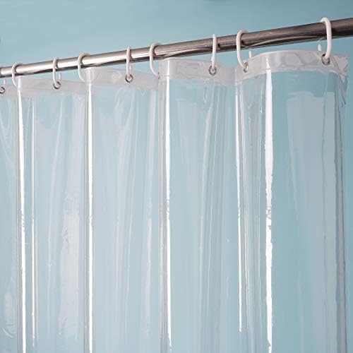 EurCross 72 x 96 inch Extra Long Clear Shower Curtain Liner with 5 Magnets, 9G PVC Free Thick EVA Shower Liner, Heavy Duty Weighted Clear Shower Curtain for Bathroom 96 inch Length
