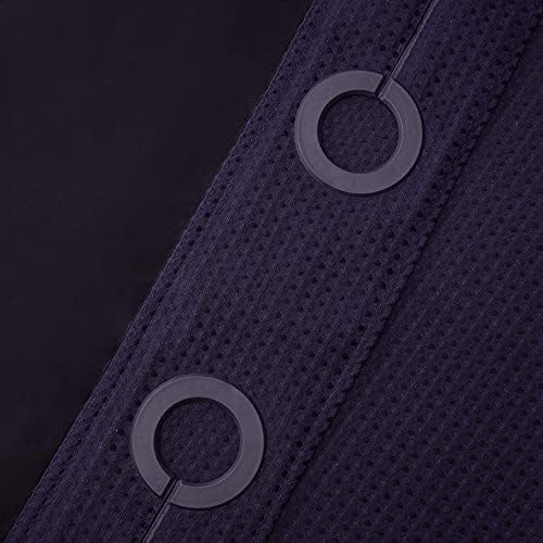 River Dream Waffle No Hook Shower Curtain with Liner,Regal Purple,71x74