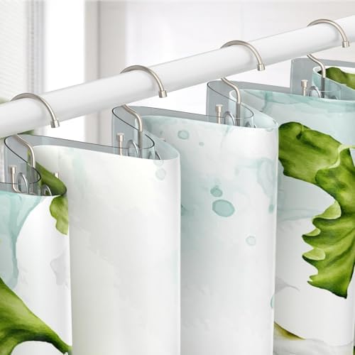 Goowin Shower Curtain Hooks, Shower Curtain Rings, Metal Shower Curtain Hangers Rust Proof, Double Glide Shower Rings for Curtain, Shower Hooks for Shower Curtain, Matte Nickel, 24 Pack-Cylinders