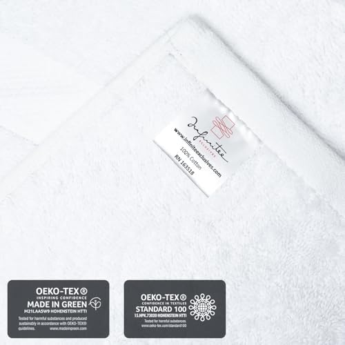 Infinitee Xclusives 100% Cotton Hand Towels for Bathroom - Set of 6