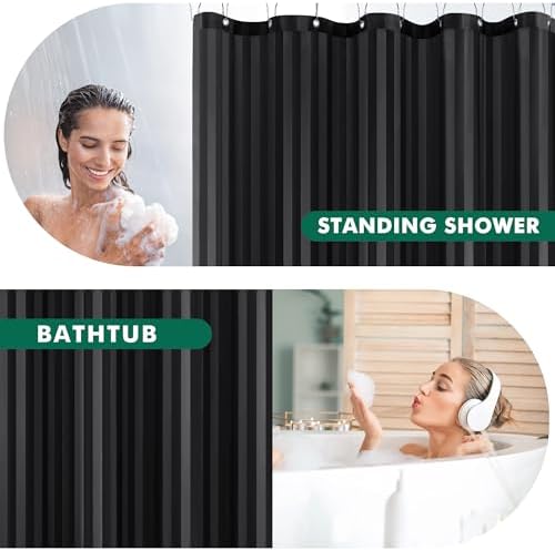 Fabric Shower Curtain Liner 72x72 Inch-Standard Size Cloth Shower Liners
