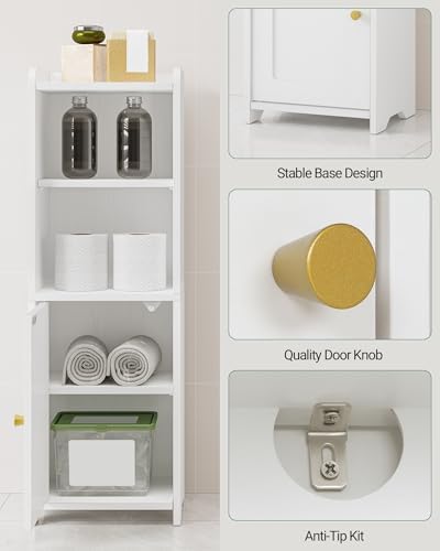 Hzuaneri Bathroom Storage Cabinet, Narrow Toilet Paper Cabinets with Doors