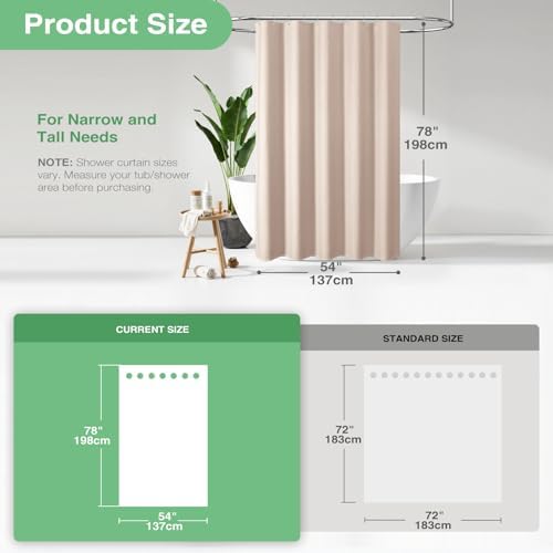 Dynamene Stall Waffle Shower Curtain 256 GSM Heavy Fabric 54x78 Blush Pink