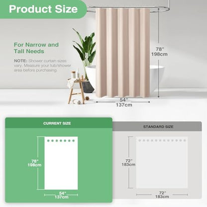 Dynamene Stall Waffle Shower Curtain 256 GSM Heavy Fabric 54x78 Blush Pink