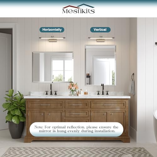 Bathroom Mirrors for Wall Beveled, 24"x36" Frameless Bathroom Vanity Mirror, Wall Mount Mirror for Bedroom Entryway Living Room Hangs Horizontally or Vertically