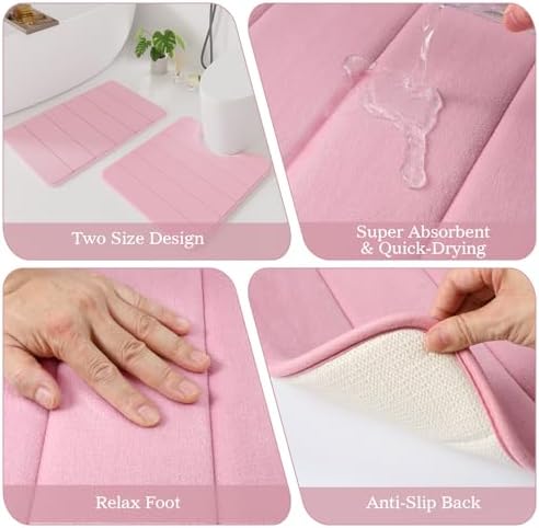 Light Pink Bathroom Accessories Set - Apartment Bathroom Sets