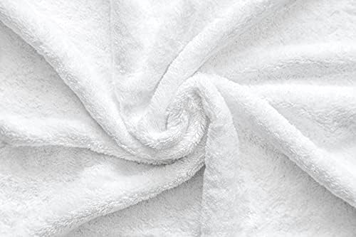 American Veteran Towel, Hand Towels for Bathroom Set of 4, 100% Cotton Turkish Hand Towel Sets, Soft Hand Face Towels, White Hand Towels