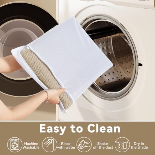 Triohero Bathroom Runner Rugs, Long Bath Mat Runner Washable Thin Quick Dry Low Pile Bathroom Runner Rugs Non Slip, Beige 24x70