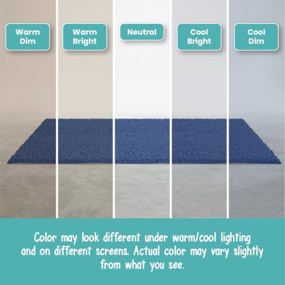 ITSOFT Runner Plush Bathroom Rug 71"x21", Absorbent Machine Washable Non Slip Chenille Bath Mats, Quick Dry Bathmat, Bath Rugs for Bath, Shower, Bedroom, Door Mat, Dark Blue