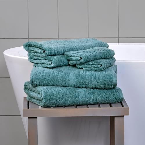 SKL Home CloudSoft Bath Towel, 100% Cotton Luxury, Teal