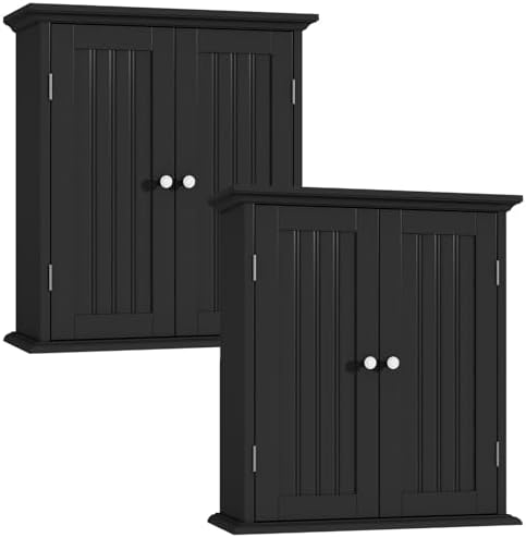 ChooChoo Bathroom Wall Cabinet Set of 2, Over The Toilet