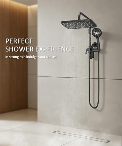 12 Inch Shower Head with Filters Rain Shower Head with Handheld Spray Combo
