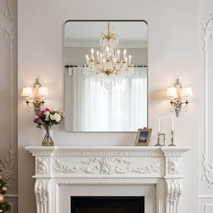32"x24"Bathroom Vanity Mirror for Wall Aluminum Framed Farmhouse Rectangle