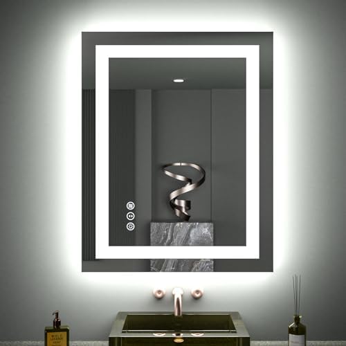 LOAAO 28"X32" LED Bathroom Mirror with Lights, UL Listed