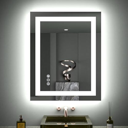LOAAO 28"X32" LED Bathroom Mirror with Lights, UL Listed