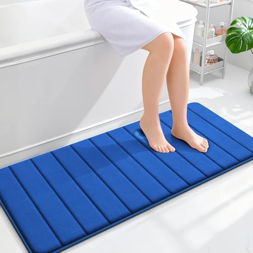 OLANLY Memory Foam Long Bathroom Rugs Runner 47x20, Super Soft Absorbent