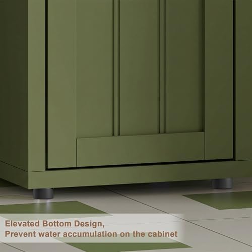 ChooChoo Narrow Bathroom Storage Cabinet with Adjustable Shelves and Drawer