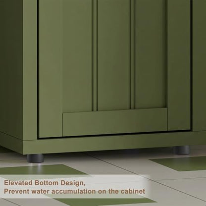 ChooChoo Narrow Bathroom Storage Cabinet with Adjustable Shelves and Drawer