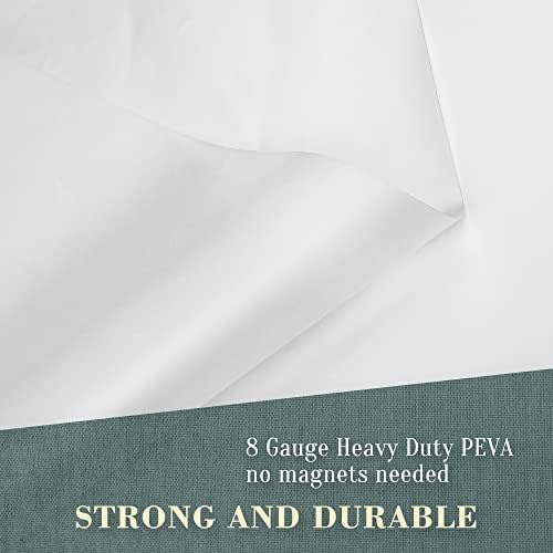 No Hook PEVA Shower Curtain or Liner, Standard Size 71 x 74, Frost
