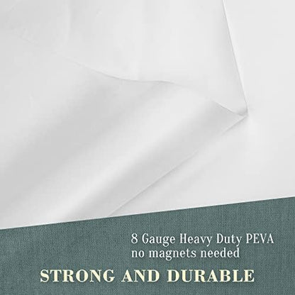 No Hook PEVA Shower Curtain or Liner, Standard Size 71 x 74, Frost