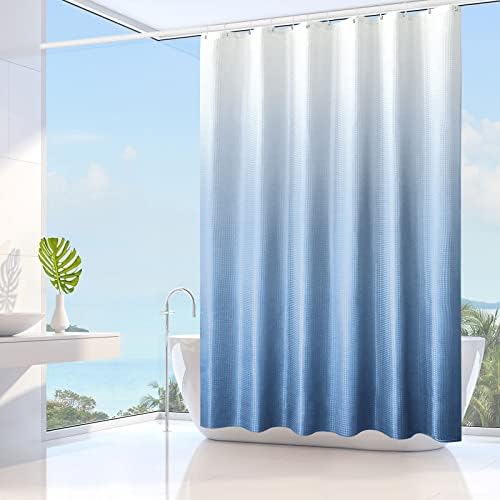Gibelle Small Stall Blue Ombre Fabric Shower Curtain, 36 x 72