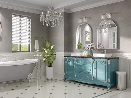 Brightify Arched Mirror 24 x 32 Inch, Silver Arch Mirror for Wall