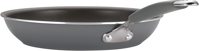 Rachael Ray Cucina Nonstick Cookware, Sea Salt Gray Pots and Pans Set, 12-Piece