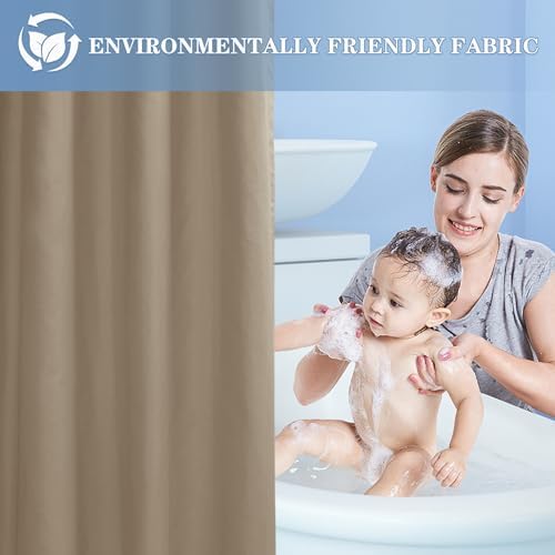 Nasitos Fabric Shower Curtain Liners with Magnets 2 Pack 70X72 Inch White