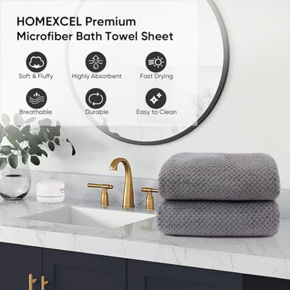 HOMEXCEL Bath Sheets 2PK, 35x70 in, Absorbent&Soft, Extra Large Bath Towel