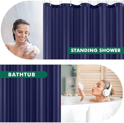 Fabric Shower Curtain Liner 72x72 Inch-Standard Size Cloth Shower Liners