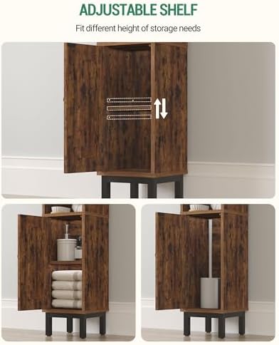 Hzuaneri Bathroom Storage Cabinet, Small Corner Floor Cabinet