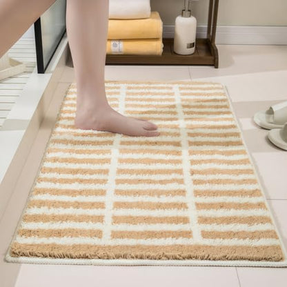 GIB Bathroom Rugs 24"x16", Extra Soft Absorbent Bath Mat for Bathroom Floor