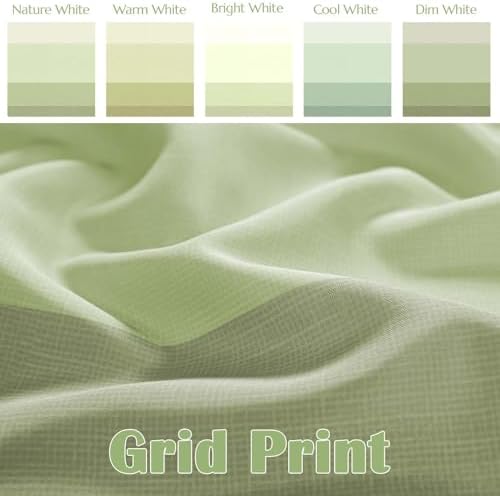 jinchan Ombre Forest Green Shower Curtain for Bathroom 48x72 inch 8 Hooks