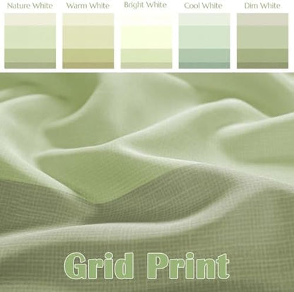 jinchan Ombre Forest Green Shower Curtain for Bathroom 48x72 inch 8 Hooks