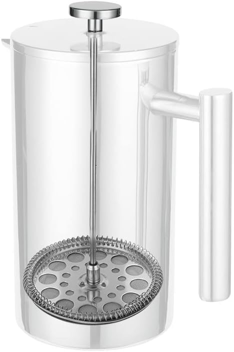 ZCZQC 1 Set Stainless Steel Tea Plunger French Press Parts 800L Stainless Steel 34oz French Press Filter Replacement Parts Tea Pot Filter Coffee Tea Leaf Mesh