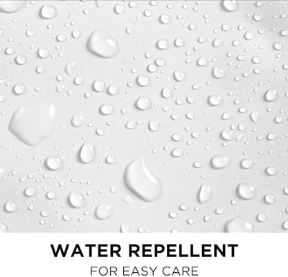 Hookless It's A Snap! Polyester Fabric Snap-in Replacement Shower Curtain Liner with Magnets for Hookless Curtain with Sheer Window, 70" x 54", Water-Repellent, Easy Install, White