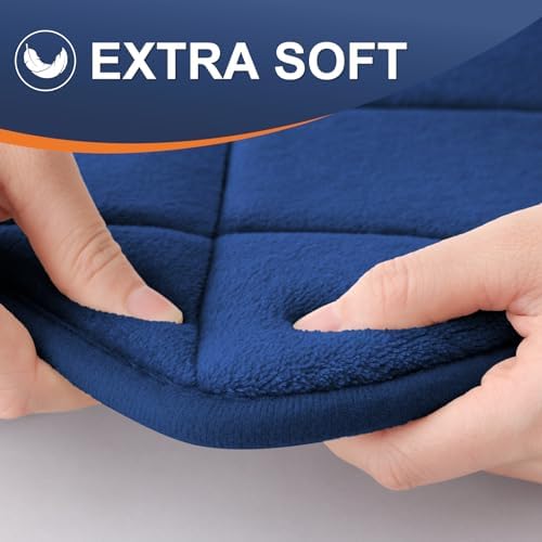 OLANLY Memory Foam Bath Mat 47x17, Ultra Soft and Absorbent Bathroom Rugs