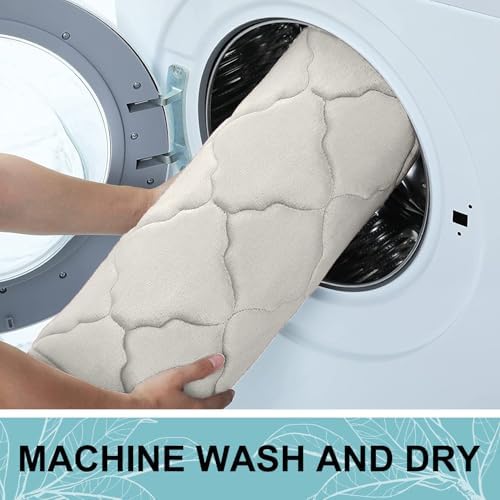 OLANLY Memory Foam Bath Mat Rug 30x20, Ultra Soft Bathroom Rugs, Cream