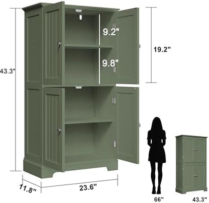 ChooChoo Bathroom Floor Cabinet with Adjustable Shelves