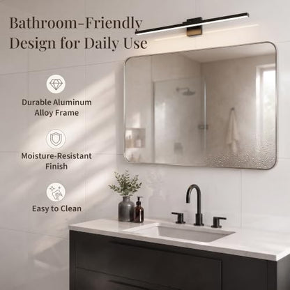 30x48 Inch Brushed Nickel Rounded Rectangle Bathroom Vanity Mirror