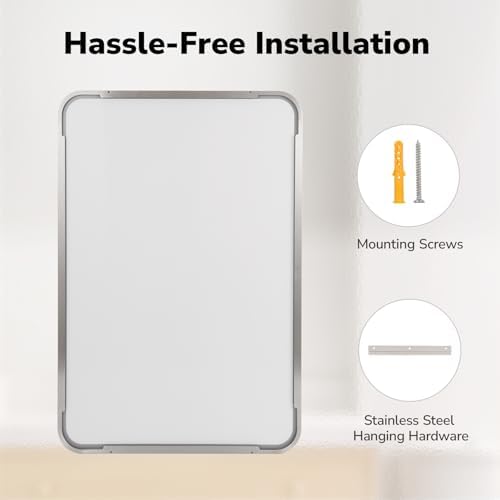 USHOWER Brushed Nickel Bathroom Mirror 22"x30"