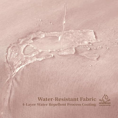 BTTN 54x78 Boho Scalloped Linen Textured Cloth Shower Curtain, Blush Pink
