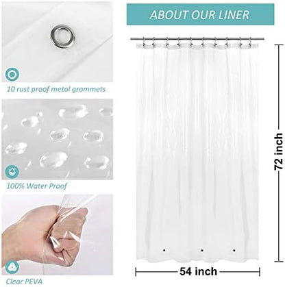 Mrs Awesome 54x72 Stall Size Shower Curtain Liner Clear
