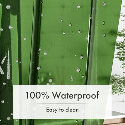 Amazer Shower Curtain Liner 72x72, Plastic Shower Liner PEVA Medium Weight Inside Shower Curtains for Bathroom with Rustproof Grommets, Dark Green