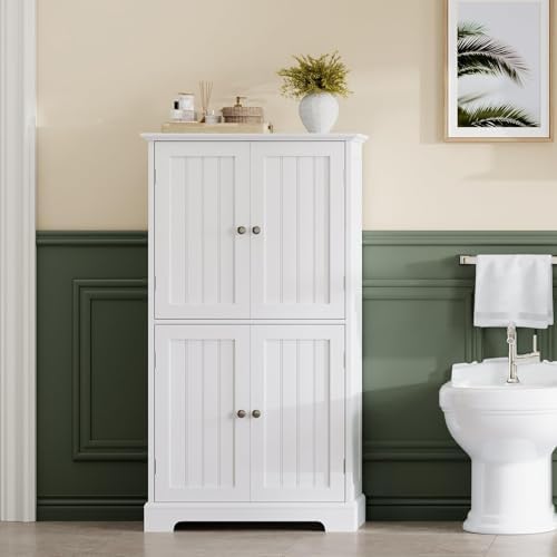 ChooChoo Bathroom Floor Cabinet with Adjustable Shelves