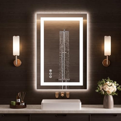 LOAAO 28"X34" LED Bathroom Mirror with Lights, UL Listed